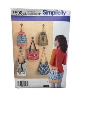 Simplicity Sewing Pattern #1598 Bags Purses 5 Styles DIY Crafts